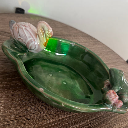 Vintage Swan & Frog Trinket Dish (Made in Japan)