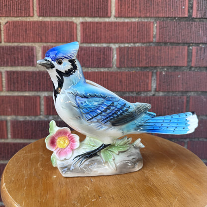 Vintage Lefton Blue Jay Planter