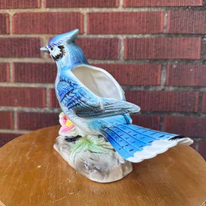 Vintage Lefton Blue Jay Planter