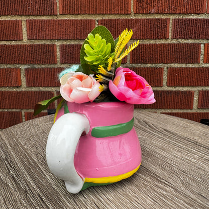 Vintage Bunny Rabbit Mug Bouquet
