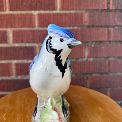 Vintage Lefton Blue Jay Planter