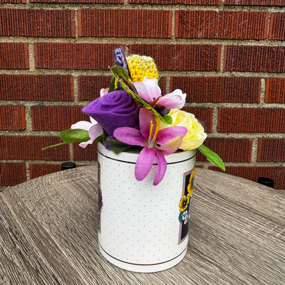 Vintage Floral Pansies Mug