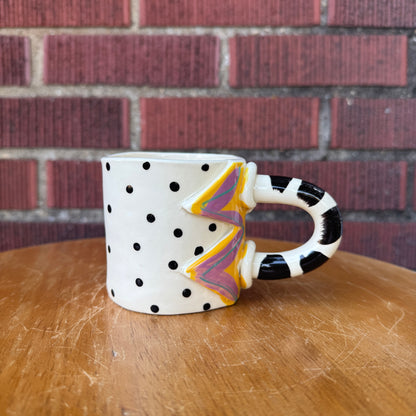 Handmade Polka Dot 90s Style Mug (Small)