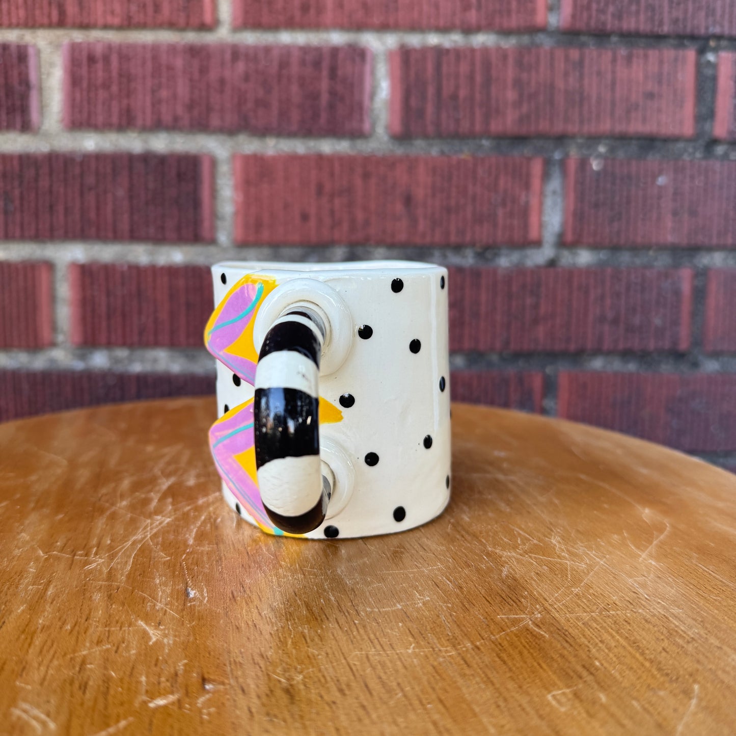 Handmade Polka Dot 90s Style Mug (Small)