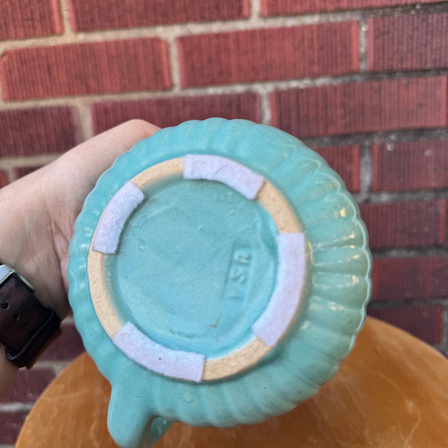 Vintage USA Green/Blue Pitcher