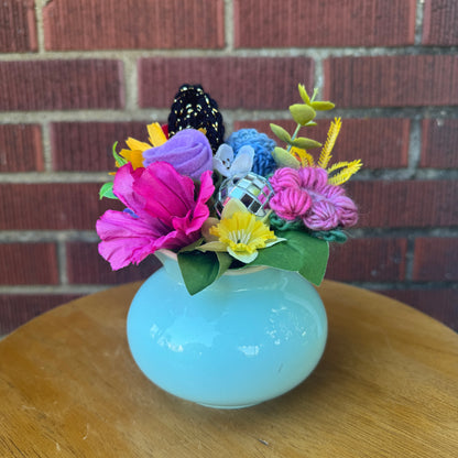 Light Blue 80s Art Deco Bouquet