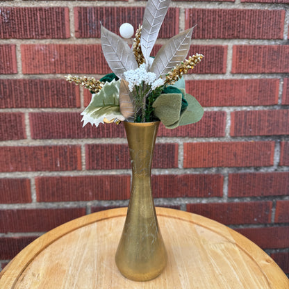 Brass Etched Vase