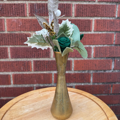 Brass Etched Vase