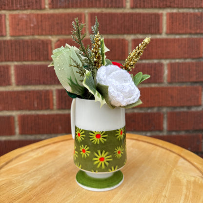 Green/Red Holiday Floral Mug Bouquet