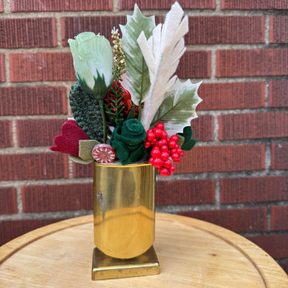 Vintage Brass Eyeglass Holder Bouquet