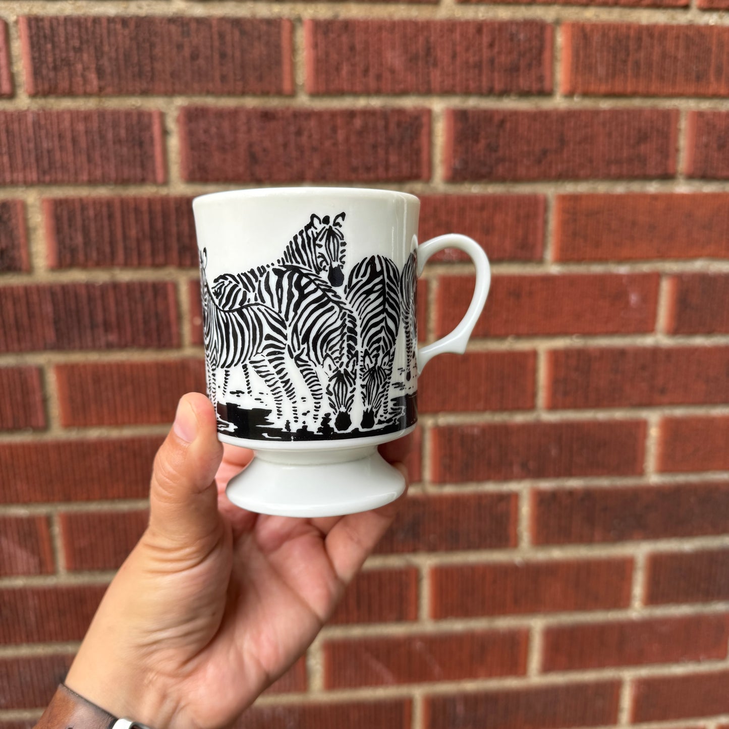 Vintage Zebra Footed Mug