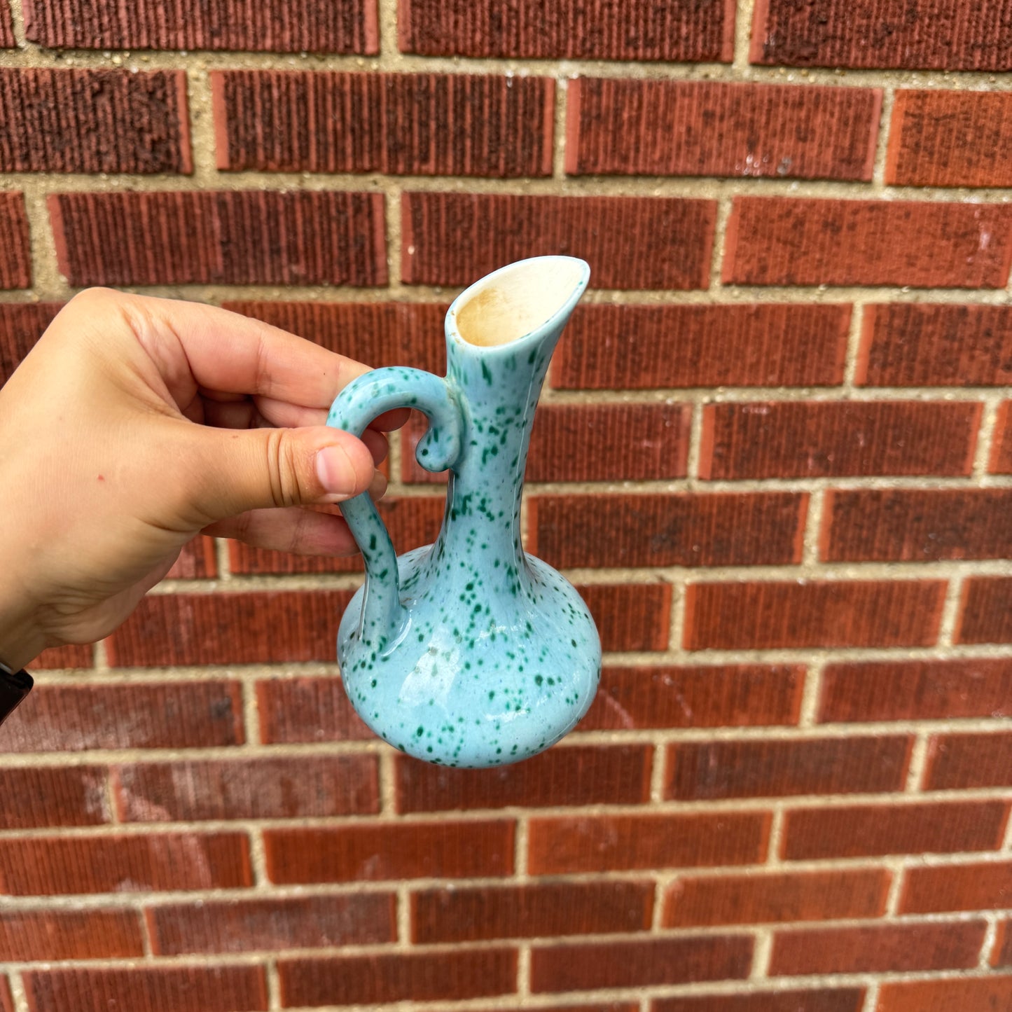 Blue Drip Glaze Pitcher