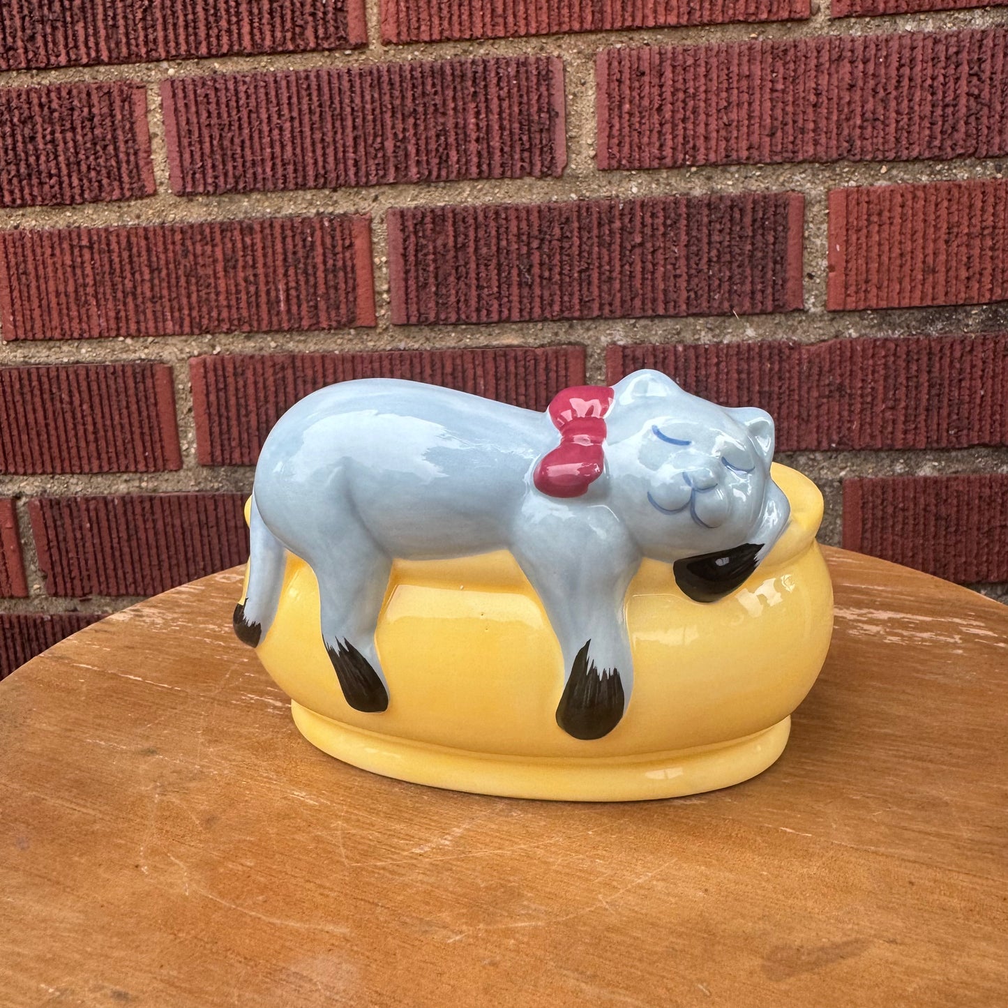 Sleeping Cat Ceramic Planter