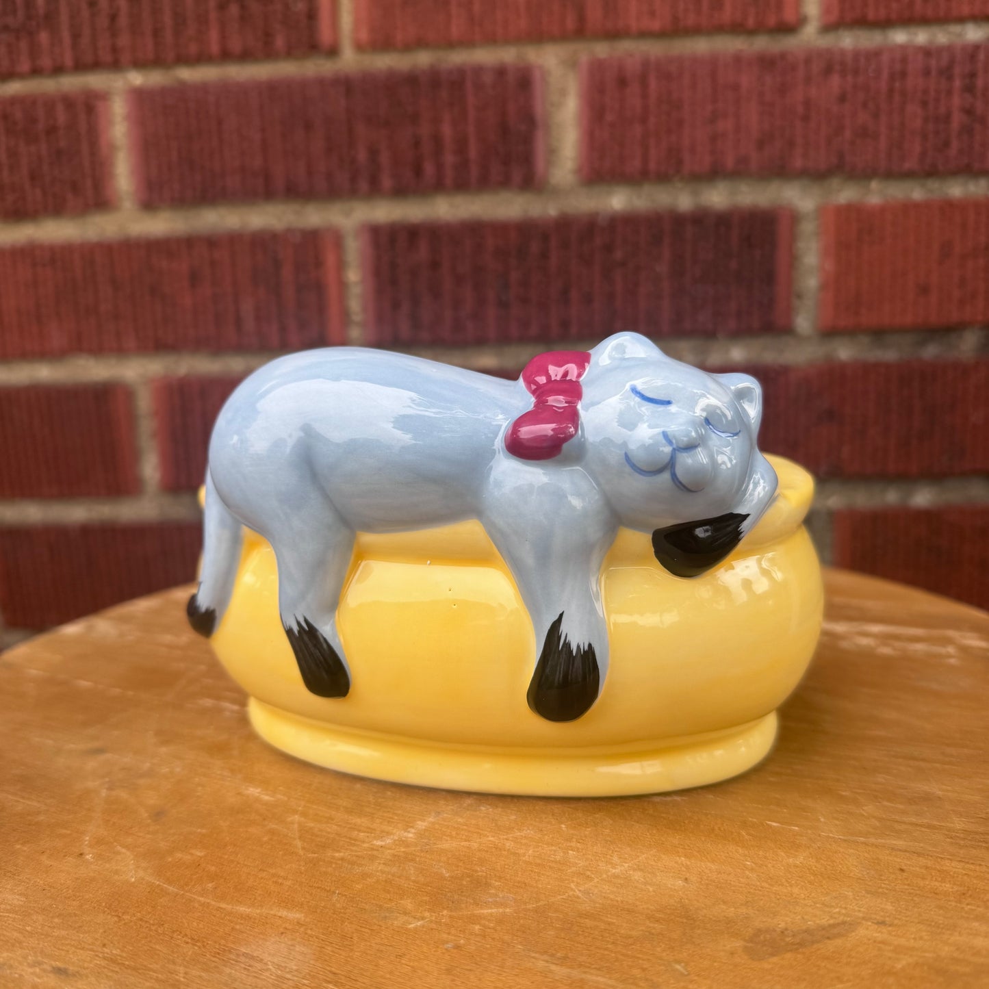 Sleeping Cat Ceramic Planter