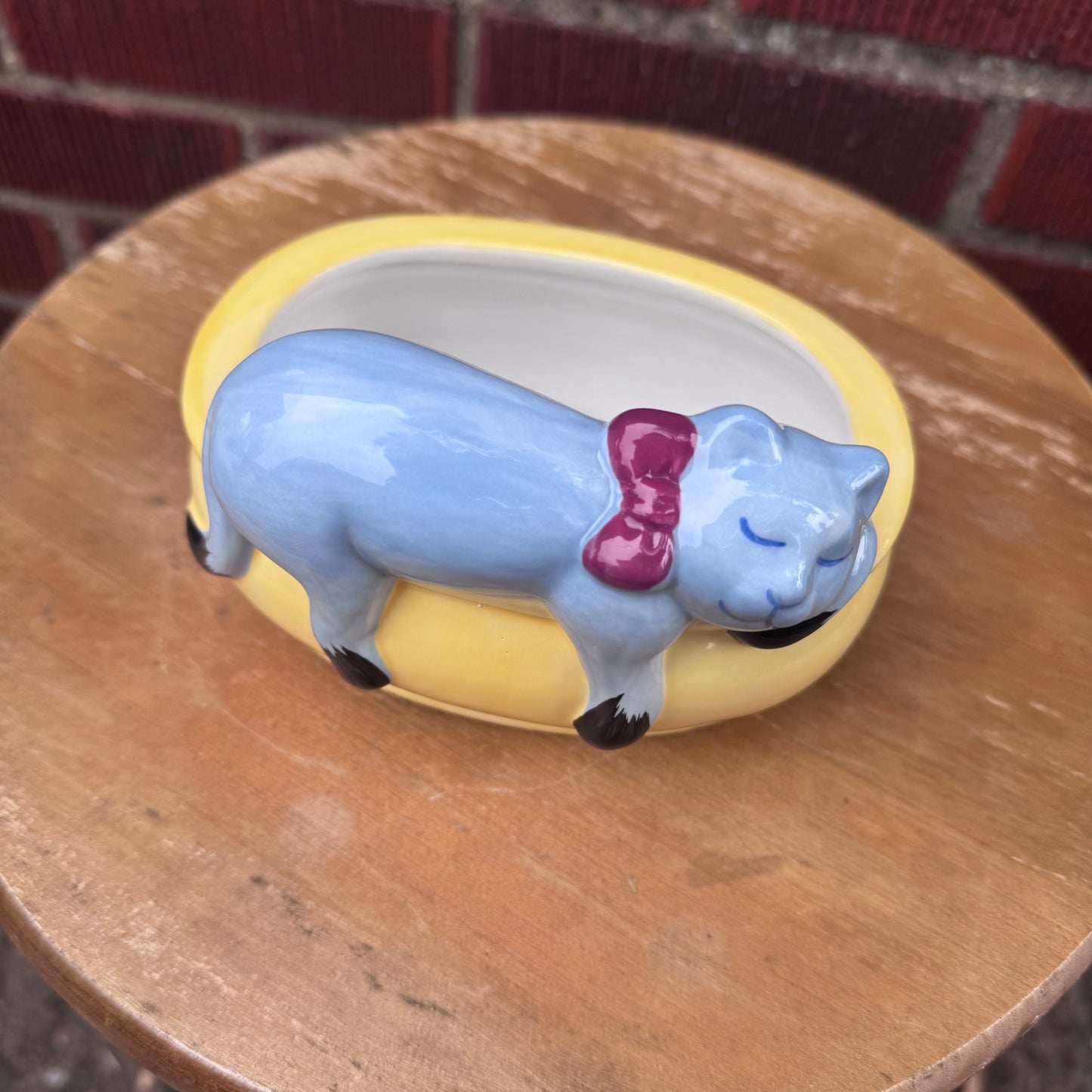 Sleeping Cat Ceramic Planter