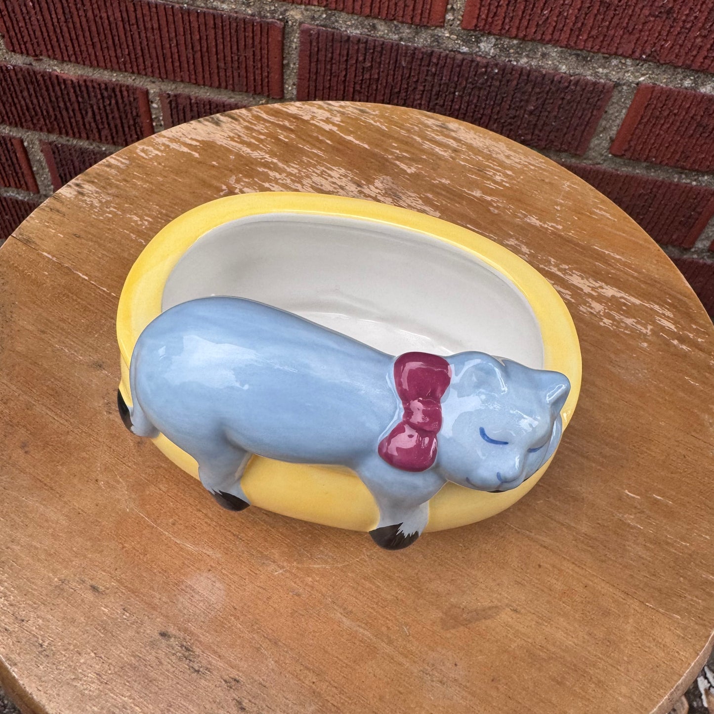 Sleeping Cat Ceramic Planter