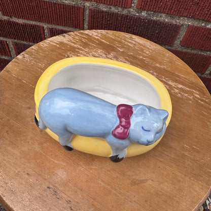 Sleeping Cat Ceramic Planter