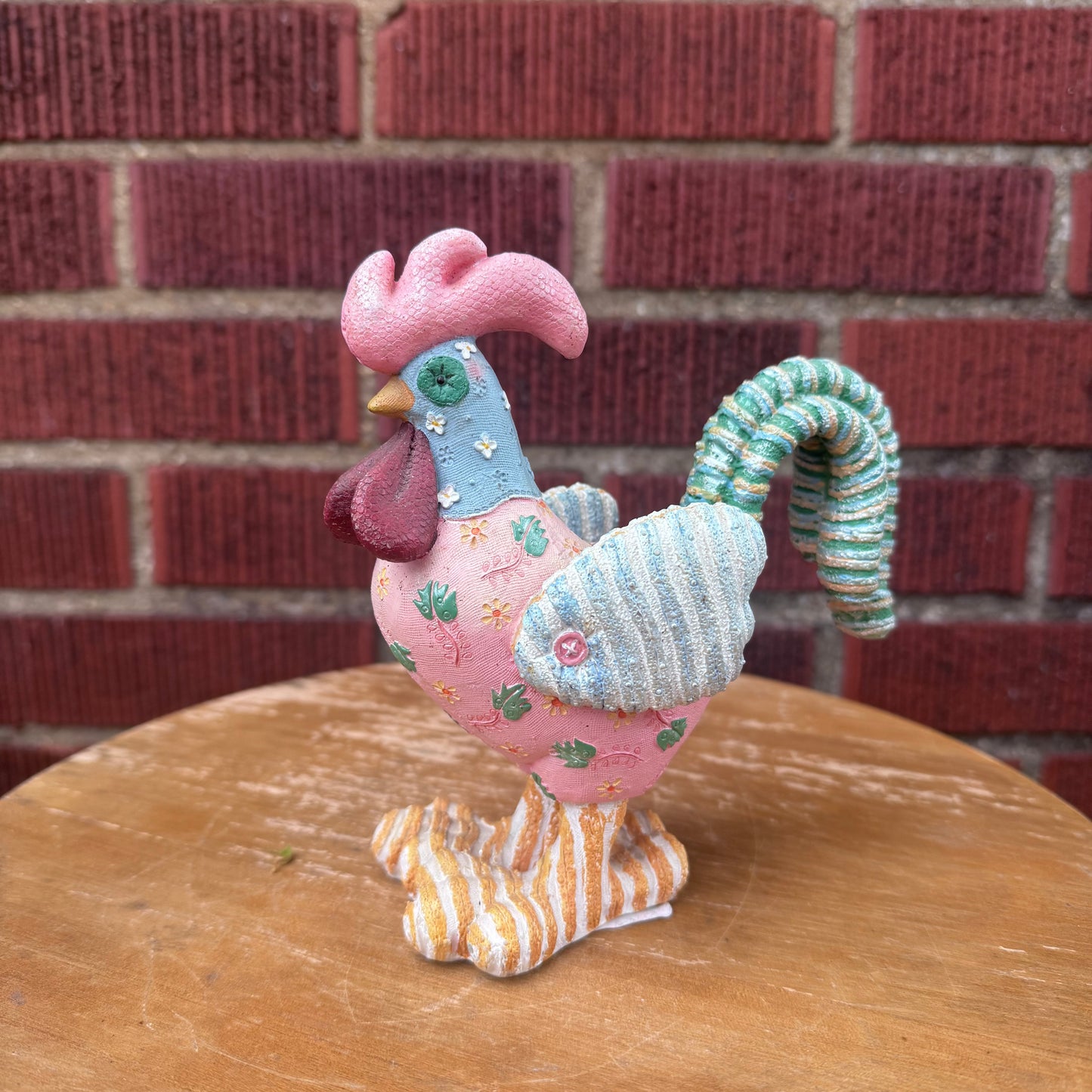 Colorful Rooster Candle Holder