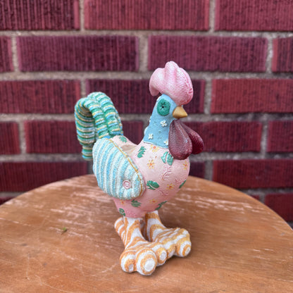 Colorful Rooster Candle Holder