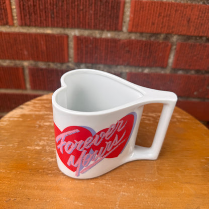 Vintage 1980s Avon "Forever Yours" Heart Shaped Mug
