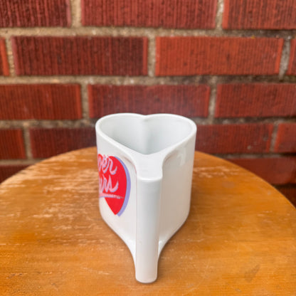 Vintage 1980s Avon "Forever Yours" Heart Shaped Mug