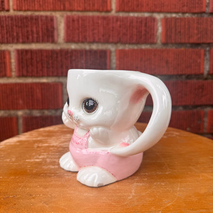 Vintage Hand-Painted Ceramic Bunny Mug "Stephanie"