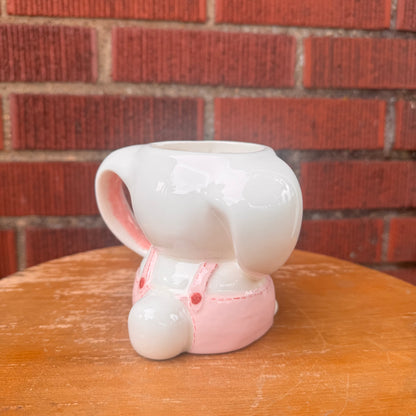 Vintage Hand-Painted Ceramic Bunny Mug "Stephanie"