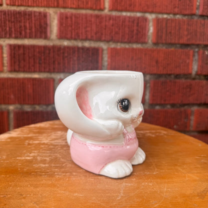 Vintage Hand-Painted Ceramic Bunny Mug "Stephanie"