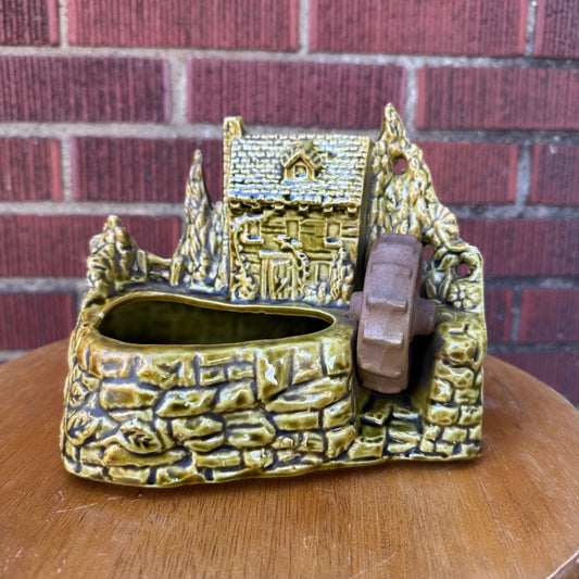 Vintage Shawnee Pottery Grist Mill Planter