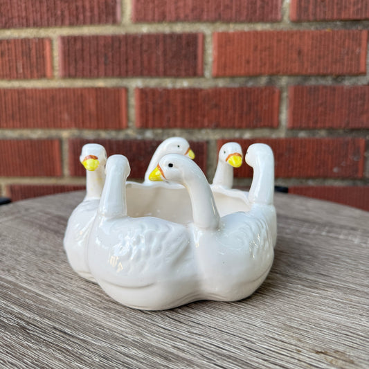 Ceramic Swan Bowl/Planter