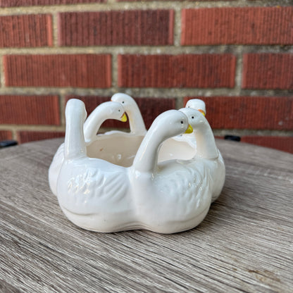 Ceramic Swan Bowl/Planter