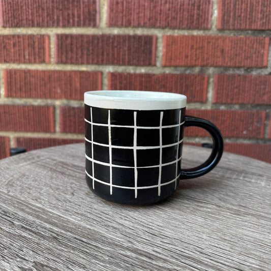 Black & White Striped Mug