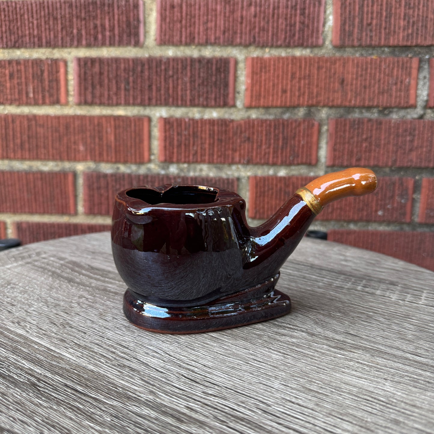 Vintage Ceramic Pipe Shaped Planter/Ashtray
