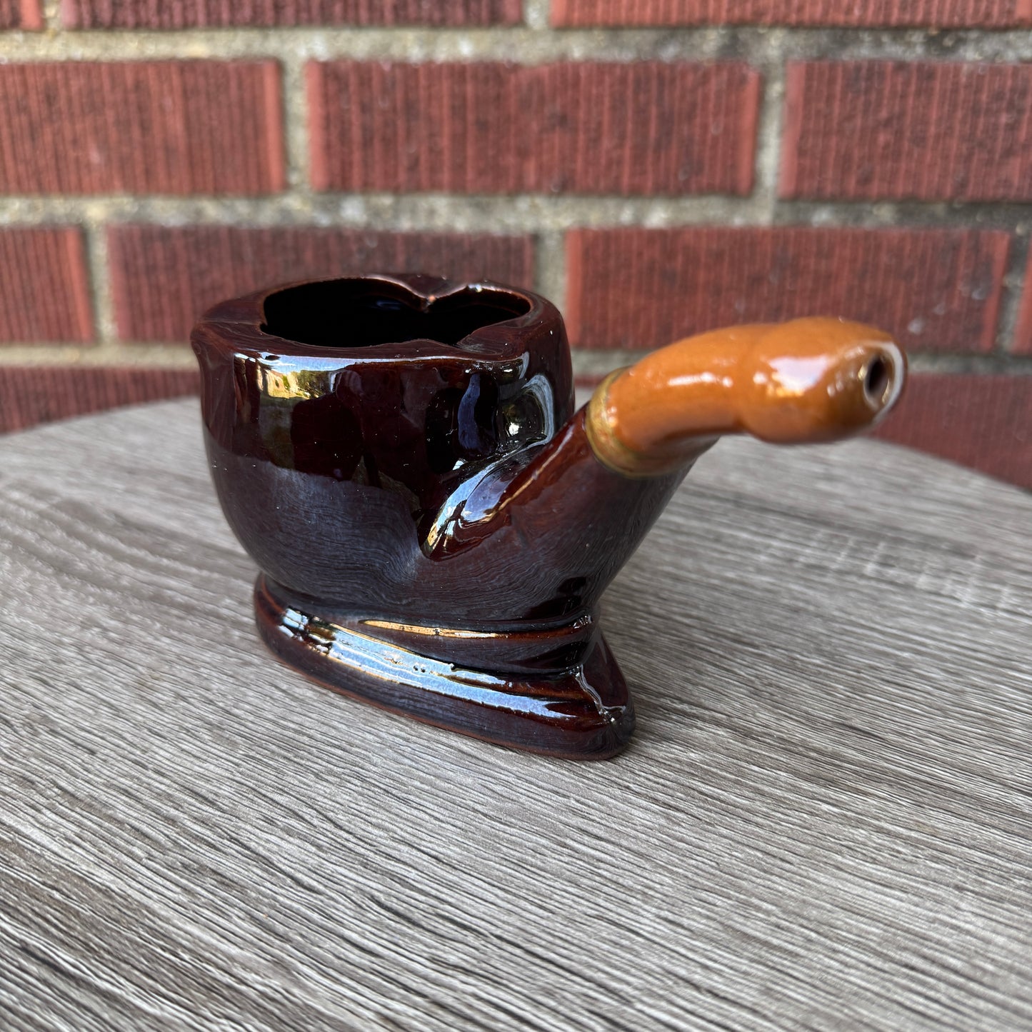 Vintage Ceramic Pipe Shaped Planter/Ashtray