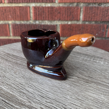 Vintage Ceramic Pipe Shaped Planter/Ashtray