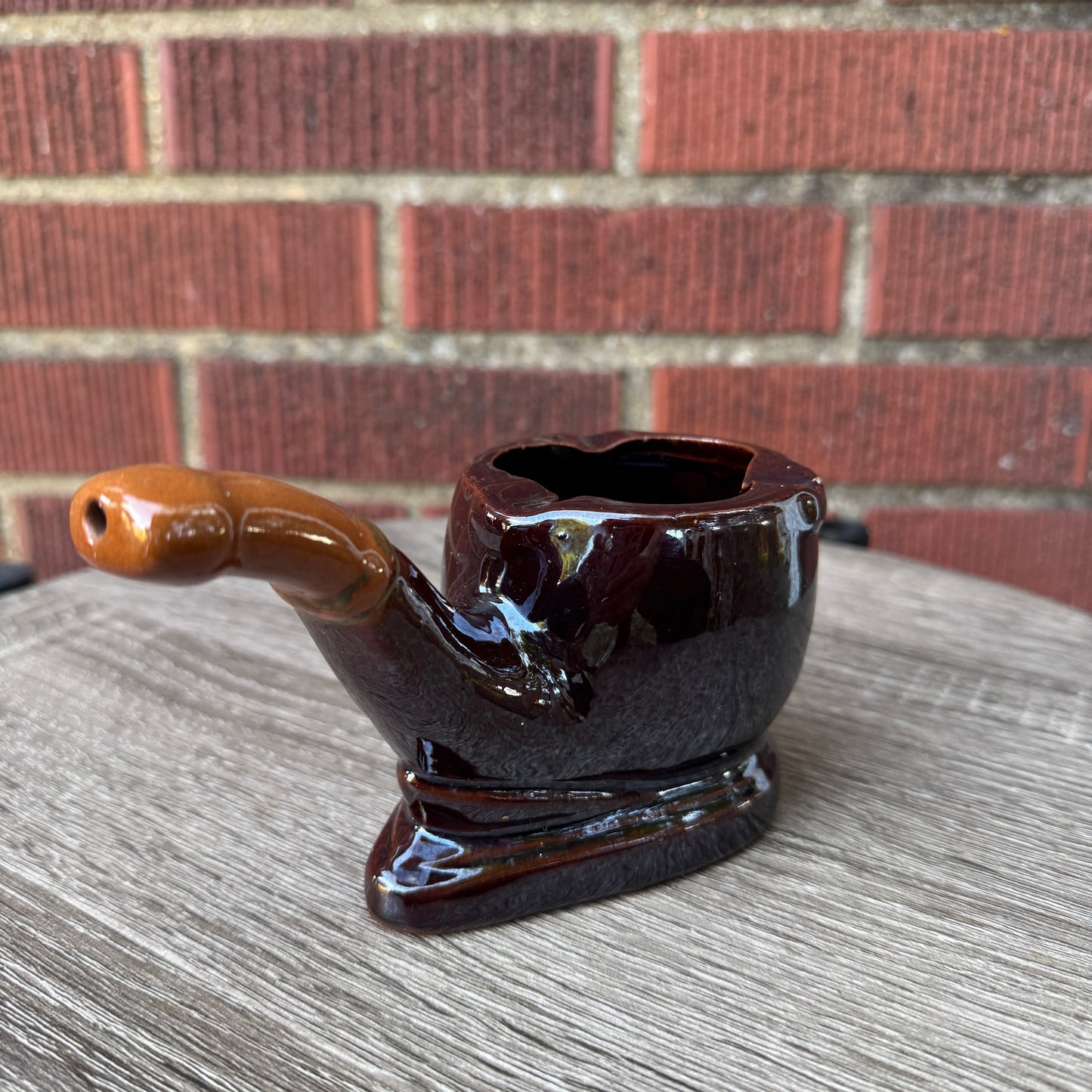Vintage Ceramic Pipe Shaped Planter/Ashtray