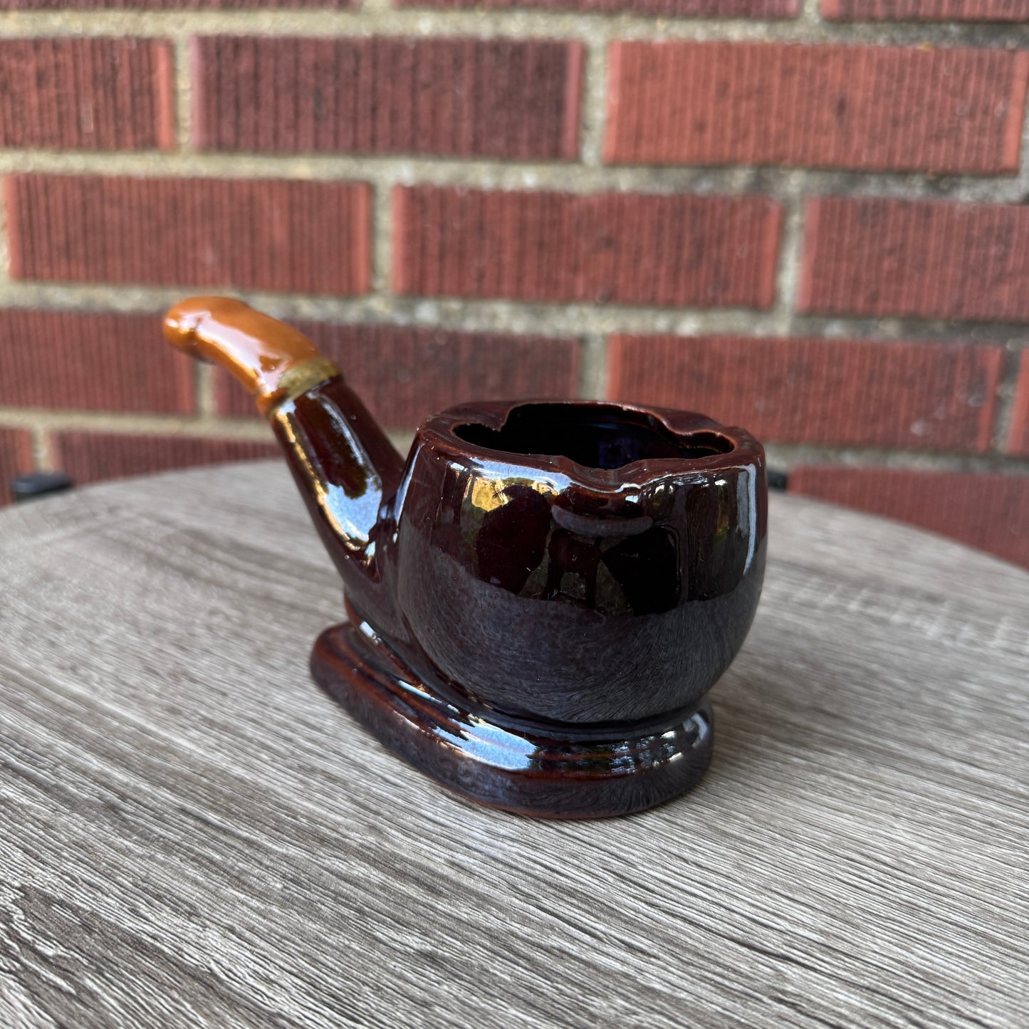 Vintage Ceramic Pipe Shaped Planter/Ashtray