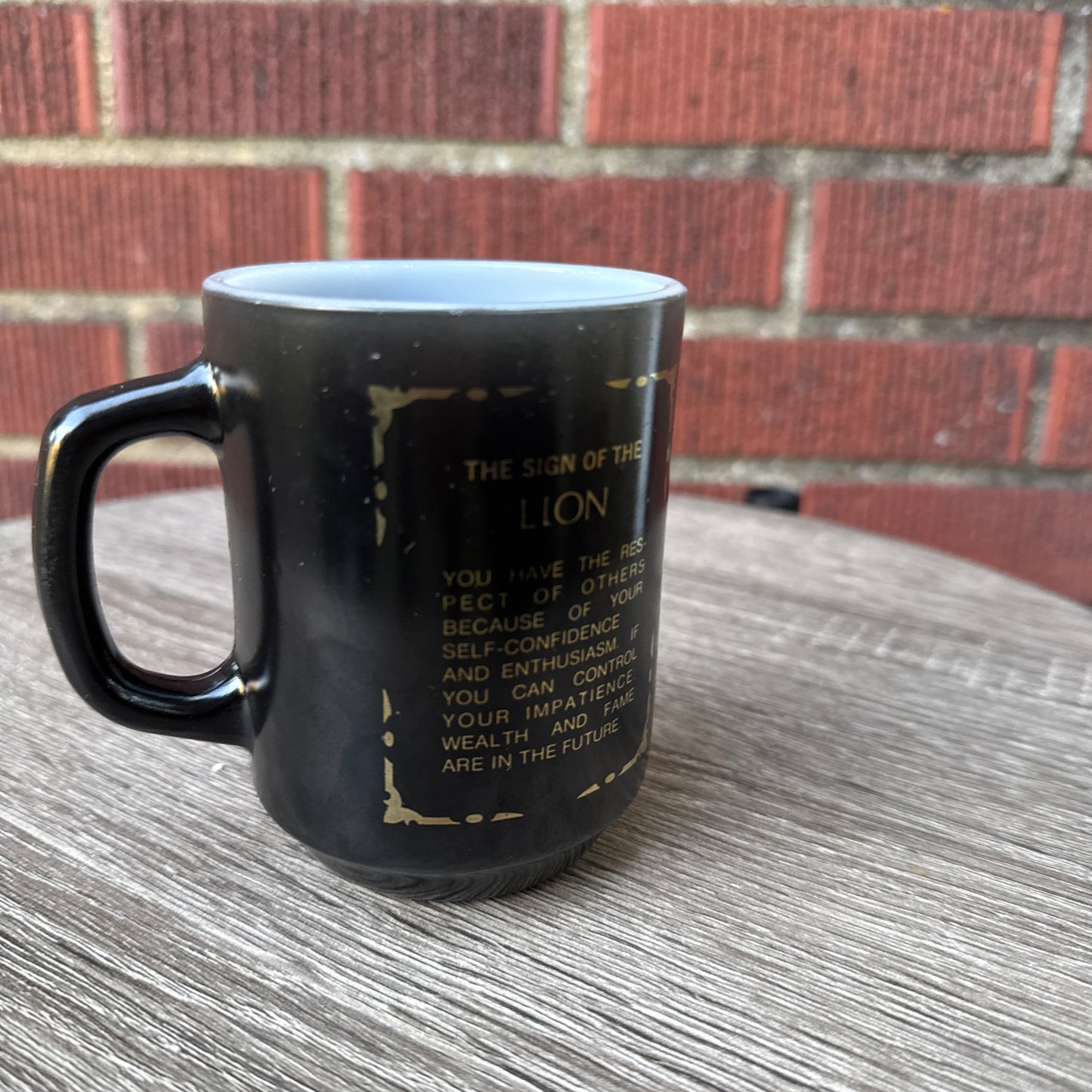 Vintage Anchor Hocking Zodiac Leo Mug