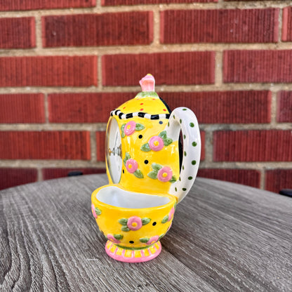 Mary Engelbreit Teacup & Saucer Mantle Clock