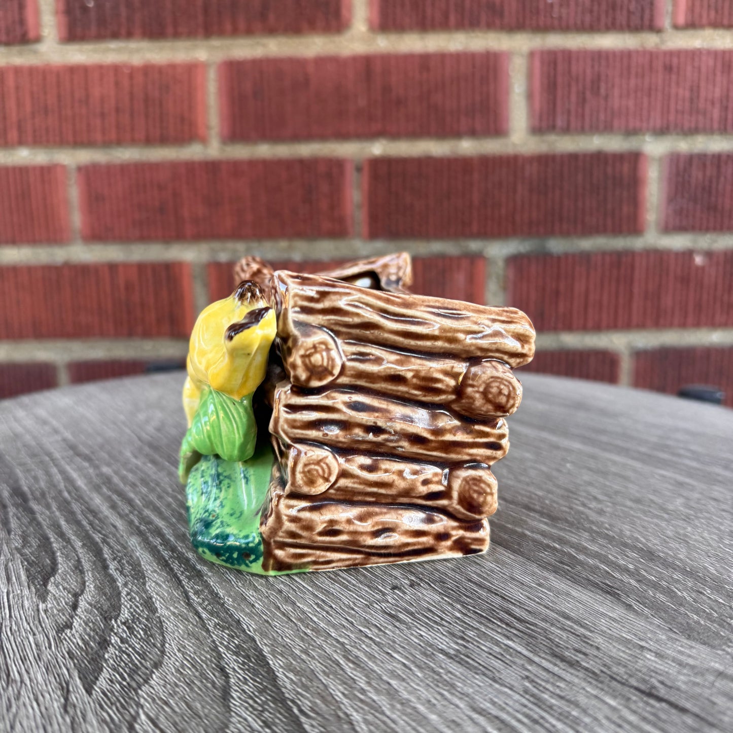 Vintage Ceramic Planter w/ Yellow Rabbit