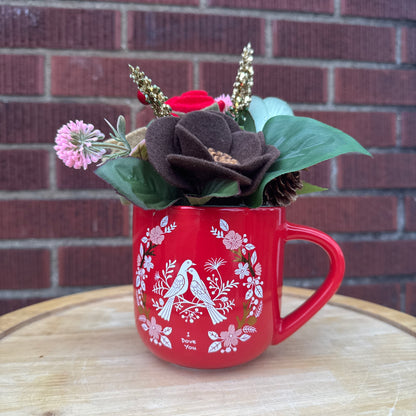 "I Dove You" Mug Bouquet