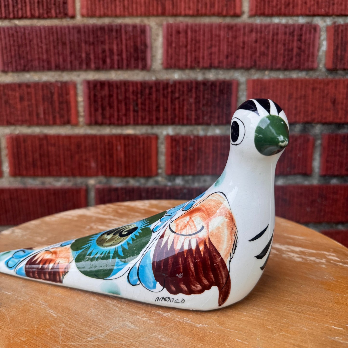 Tonala Mexico Bird Pottery Figurine