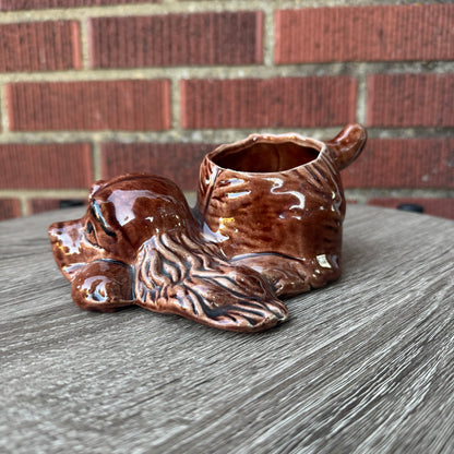 Vintage Cocker Spaniel Dog Planter
