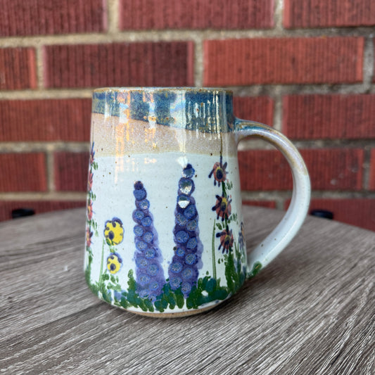 Handmade Wildflower Pottery Mug