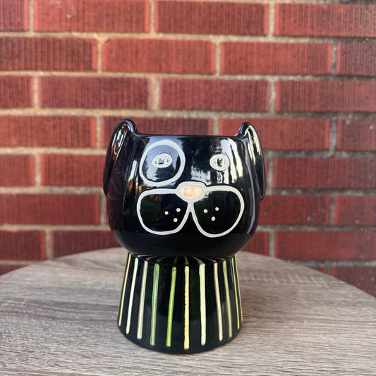 Ceramic Family Dog Outdoor Planter
