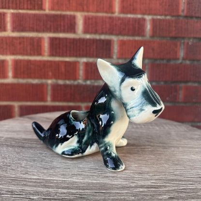 Vintage Scottie Terrier Dog Ceramic Planter