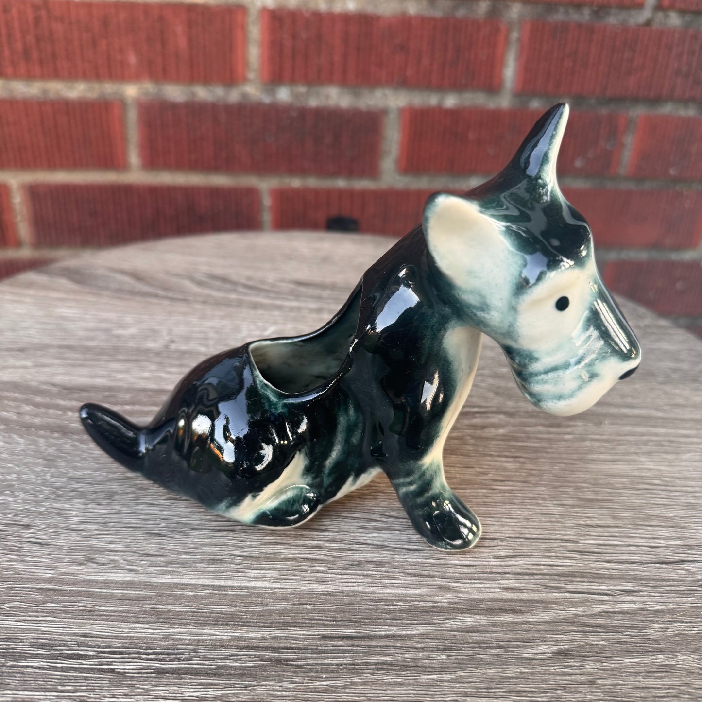 Vintage Scottie Terrier Dog Ceramic Planter