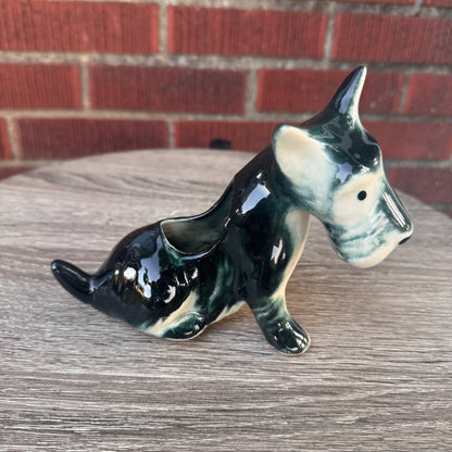 Vintage Scottie Terrier Dog Ceramic Planter