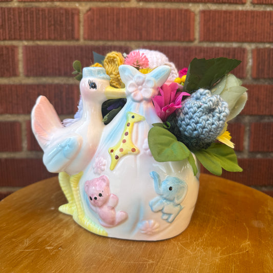 Vintage Stork/New Baby Bouquet