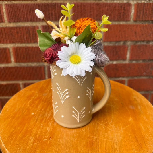 Vintage Tan & White Hartstone Bouquet